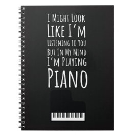 Caderno Espiral Gift Ideas For Piano Players Music Lover Pianist