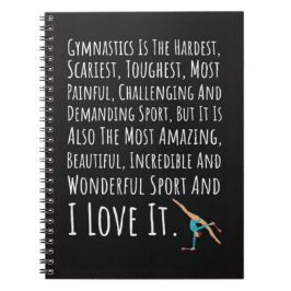 Caderno Espiral Gifts For Gymnastics Lover Gymnast Girls Sports