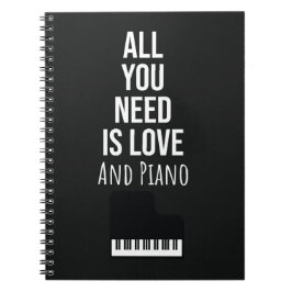 Caderno Espiral Gifts For Piano Enthusiasts Player Music Musician