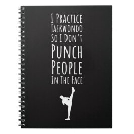 Caderno Espiral Gifts For Taekwondo Students Martial Artist TKD