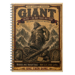 Caderno Espiral Gigante, Monstro de Circo Vintage