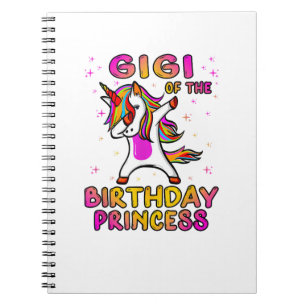 Caderno Espiral Gigi da Menina Princesa de Aniversário - Vovó Dabb