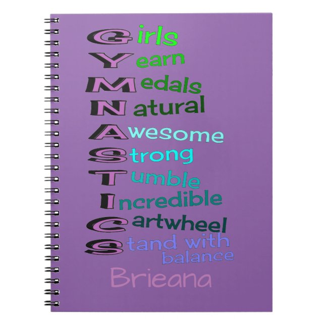 Caderno Espiral Ginástica (nome da mudança) (Frente)