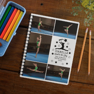 Caderno Espiral Ginástica Personalizada 5 Nome da Colagem de Fotog