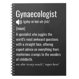 Caderno Espiral Ginecologista Engraçado Definição Gynacologista