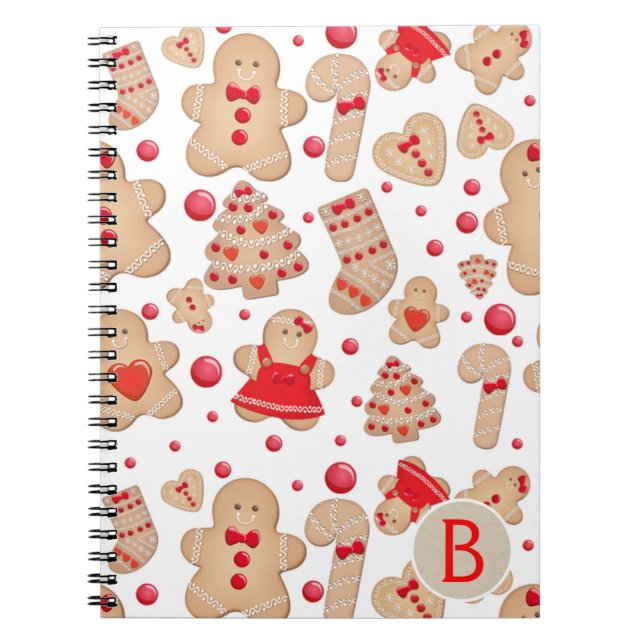 Caderno Espiral Gingerpão Homem cozido Biscoitos Whimsical Russos (Frente)