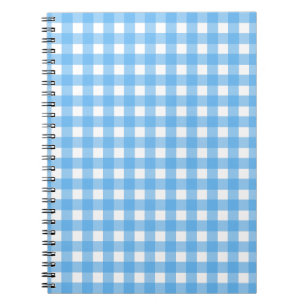 Caderno Espiral Gingham azul