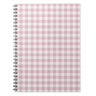 Caderno Espiral Gingham Stripes Rosa