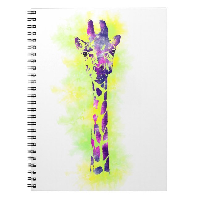 Caderno Espiral Girafa 2 da aguarela (Frente)