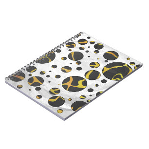 Caderno Espiral Girafa Brown e Impressão amarelo