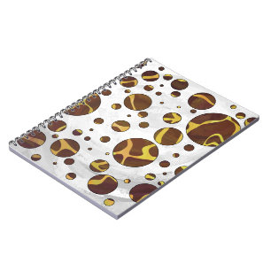 Caderno Espiral Girafa Brown e Impressão amarelo