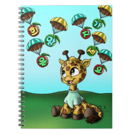 Caderno Espiral Girafa com Palavra Coreana