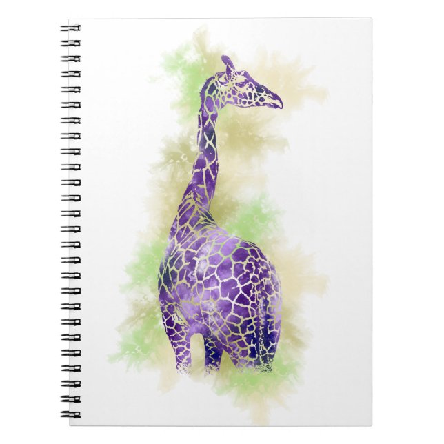 Caderno Espiral Girafa de Aquarela 1 (Frente)