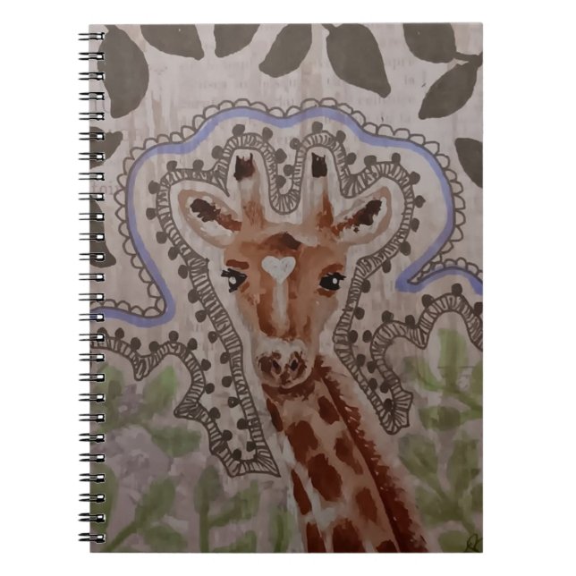 Caderno Espiral Girafa Fofa  (Frente)