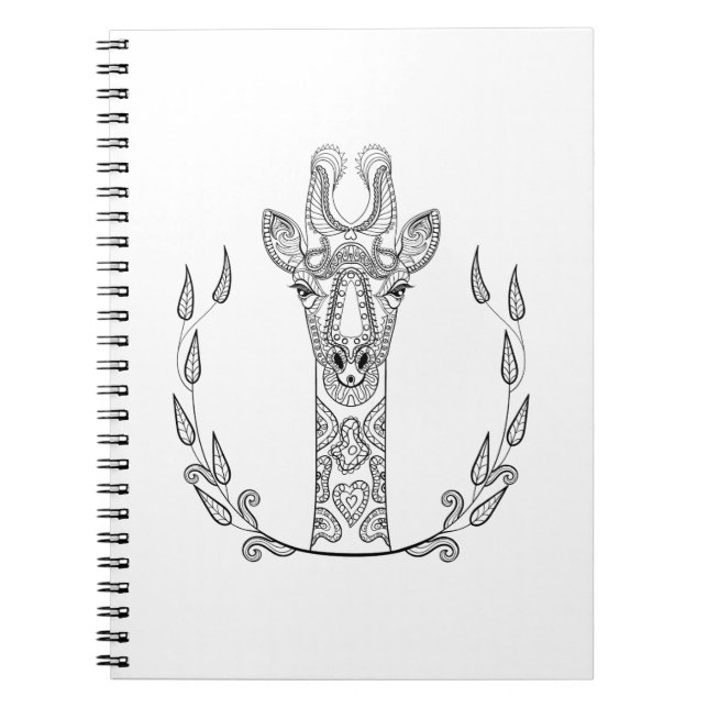 Caderno Espiral Girafa inspirado (Frente)