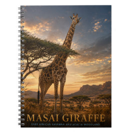 Caderno Espiral Girafa Masai Savana VINTAGE