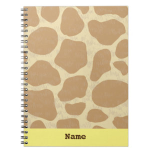 Caderno Espiral Girafa Personalizada Divertida