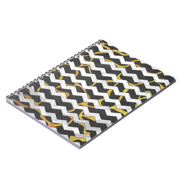 Caderno Espiral Giraffe Black and Yellow Impressão (Left Side)