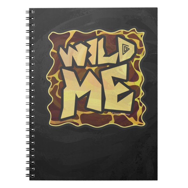Caderno Espiral Giraffe Brown e Impressão Amarelo (Frente)