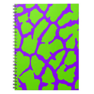 Caderno Espiral Giraffe Impressão Violet Green