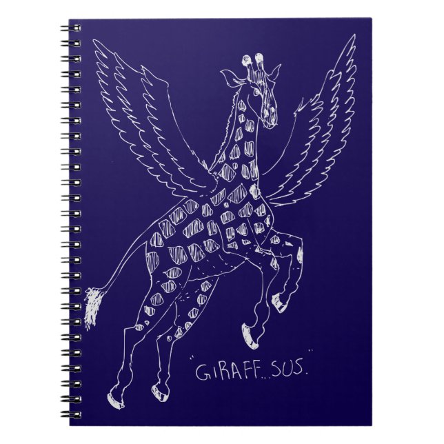 Caderno Espiral Giraffe + pegasus = Giraffsus (Frente)