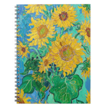 Girasóis de Van Gogh Flores Amarelas Floral
