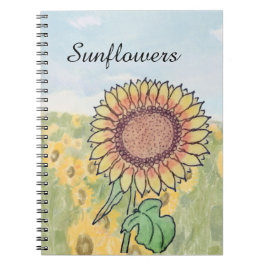Caderno Espiral Girassóis