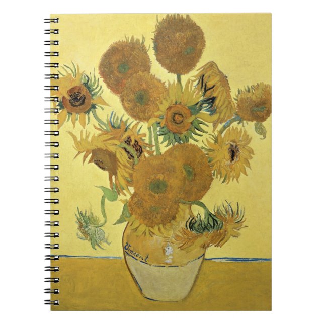 Caderno Espiral Girassóis de Vincent van Gogh |, 1888 (Frente)