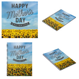 Caderno Espiral Girassóis Elegantes Florais Melhor Mãe do Mundo
