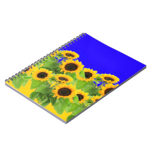 Caderno Espiral Girassóis - Liberdade Ucrânia Paz Bandeira Ucrania