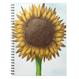 Caderno Espiral Girassol bonito