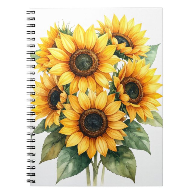 Caderno Espiral Girassol Dourado (Frente)
