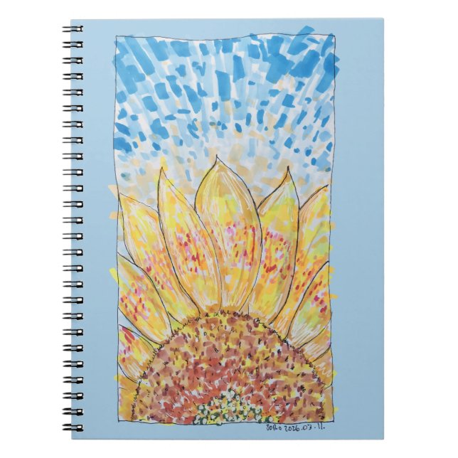 Caderno Espiral Girassol Radiant Bloom (Frente)