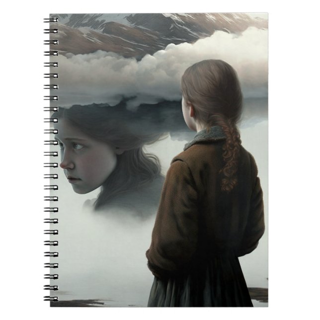 Caderno Espiral Girl with clouds (Frente)