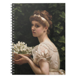 Caderno Espiral Girl With Pea Blossoms (por Edward Poynter)