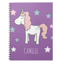 Girls Cute Magical Purple Unicorn Kids School