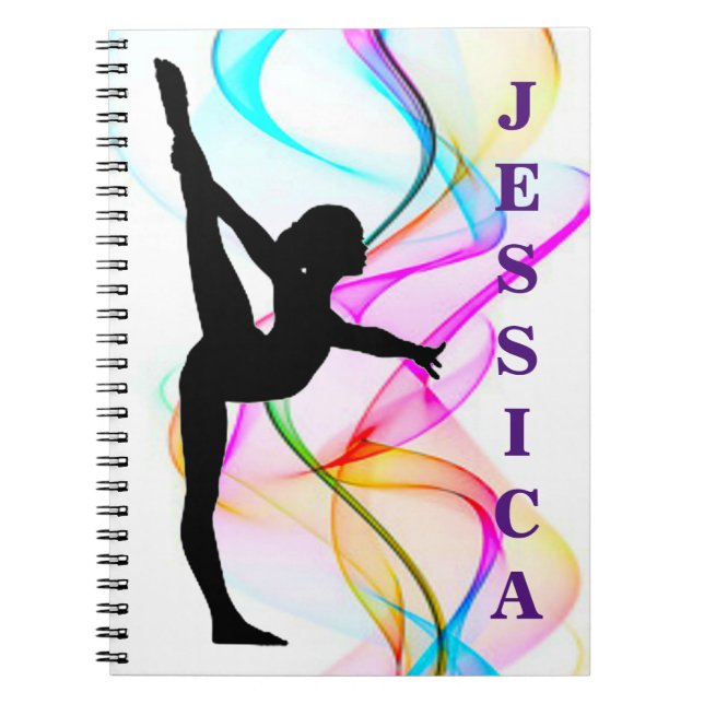 Caderno Espiral Girls Gymnastics Imagens Espirais Fotografias Note (Frente)