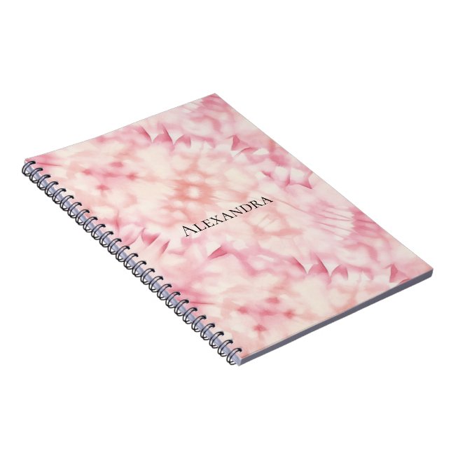 Caderno Espiral Girly Blush Pink Tie Dye (Lado Direito)