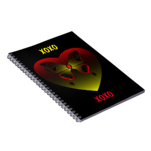 Caderno Espiral Girly Butterfly Love Heart