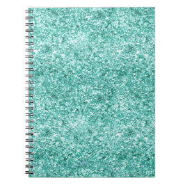 Caderno Espiral Girly Mint Glitter Confetti