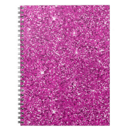 Caderno Espiral Girly Pink Glitter Ombre Sparkle