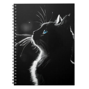 Caderno Espiral Giro Preto Brilhante Com Olho Azul