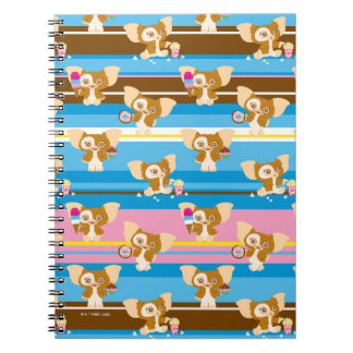 Caderno Espiral Gizmo | Padrão de banda desenhada cômoda
