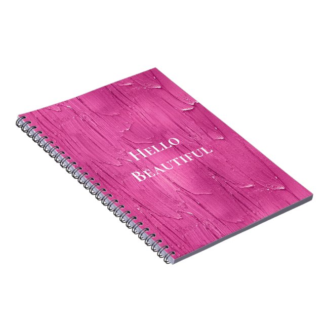 Caderno Espiral Glacé de Bolo Rosa (Lado Direito)