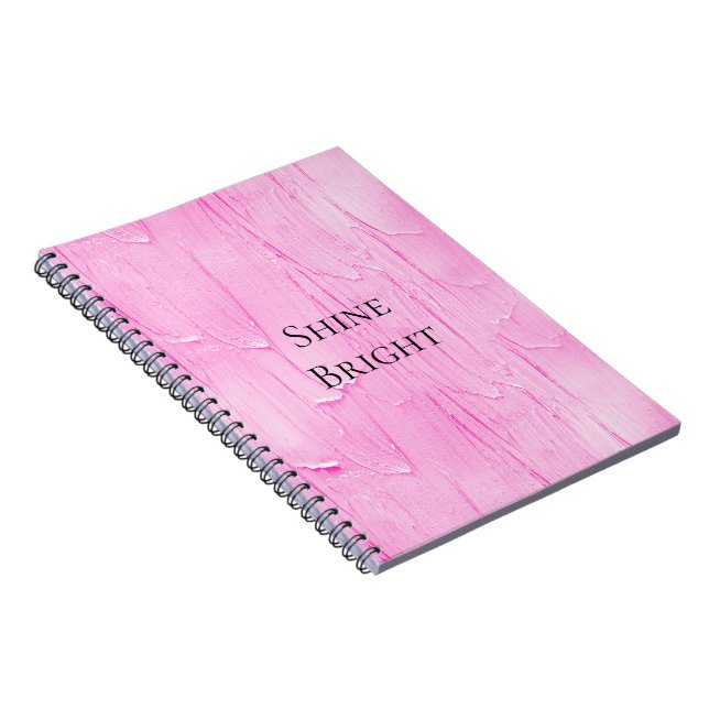 Caderno Espiral Glacé de Bolo Rosa (Lado Direito)