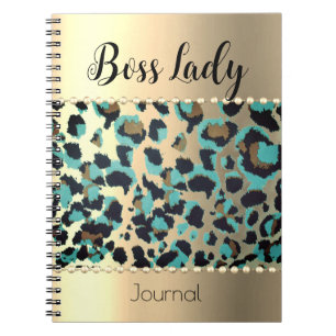 Caderno Espiral "Glam Leopard Boss Lady"