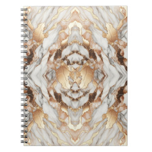 Caderno Espiral Glam Rosa Dourado Luxurista Trendy Marble
