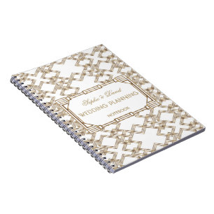 Caderno Espiral Glam White Dourado Excelente Gatsby 1920 Planner