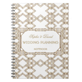 Caderno Espiral Glam White Dourado Excelente Gatsby 1920 Planner