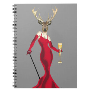 Caderno Espiral Glamor Deer em Vermelho